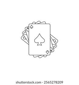 A detailed vector playing card icon, perfect for game design, casino branding, entertainment visuals, and card game apps.