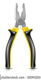 Detailed vector pliers. To see more detailed illustrations go to my portfolio....