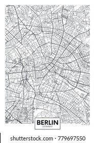 Detailed vector poster city map Berlin