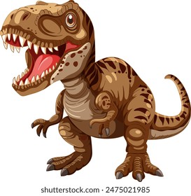 A detailed vector of a roaring dinosaur