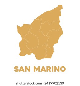 Detailed Vector San Marino Map Design