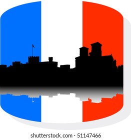 Detailed vector silhouette  city