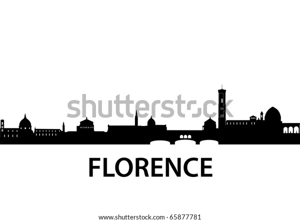 Detailed Vector Silhouette Florence Italy Stock Vector (Royalty Free ...