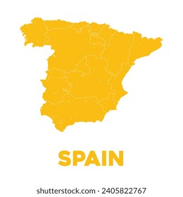 Detailed Vector Spain Map Design