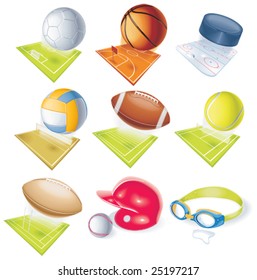 Detailed vector sport icons