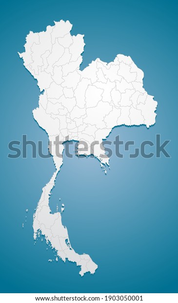 Detailed vector Thailand country border map
divide on regions isolated on background. Template travel trip
pattern, report, infographic, backdrop. Asia nation business
silhouette sign
concept