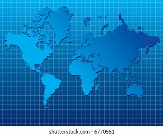 A detailed vector world map background with space for text