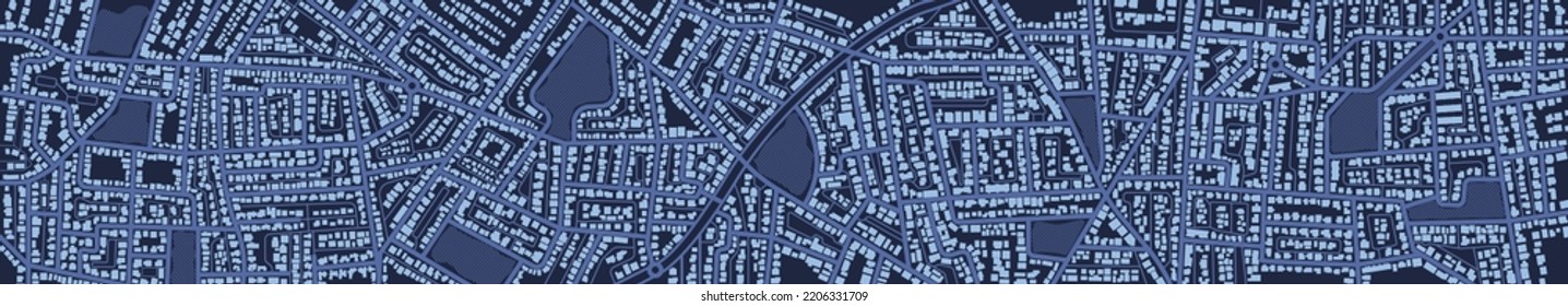 Vista detallada de la ciudad desde arriba. Vista superior de la ciudad. Antecedentes abstractos. Mapa la navegación a casa propia. Vista desde arriba de los edificios del mapa. Estilo plano, vector, ilustración aislada.