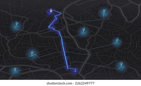 Detailed view of city from above. City top view. View from above the map buildings. Gps map. Decorative graphic tourist map. Quarter residential buildings. Vector, illustration. Abstract transportatio