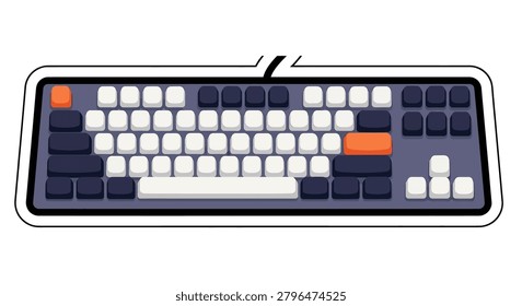 Detailed view of a computer keyboard