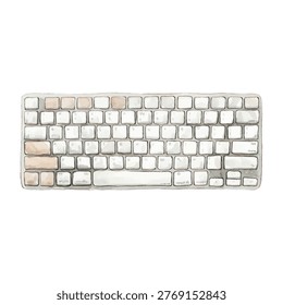 Detailed view of computer keyboard buttons