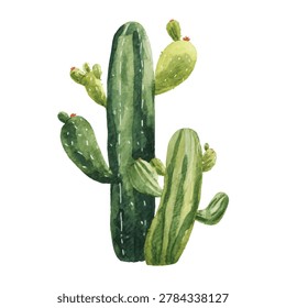 Detailed view of a green cactus