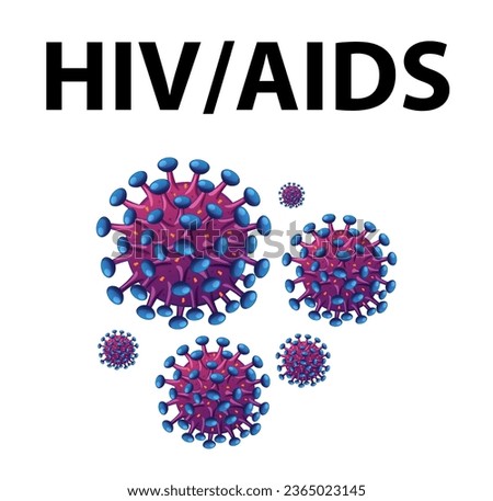 Detailed view of HIVAIDS virus using a microscope