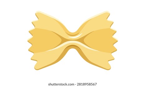 Detailed view of pasta bowtie shapes in yellow and beige colors with intricate textures perfect for culinary food presentation and cooking themes