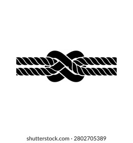 Detailed view of a rope knot