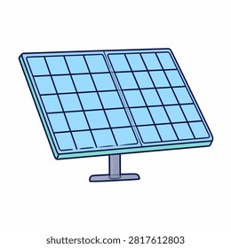 A detailed view of a solar panel mounted on a stand, capturing sunlight to generate clean renewable energy for sustainable power solutions.