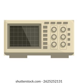 Ilustração detalhada do osciloscópio vintage sobre fundo branco isolado. Com valor histórico e profissional
