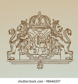 Detailed Vintage Royalty Emblem - High Quality -  in vector