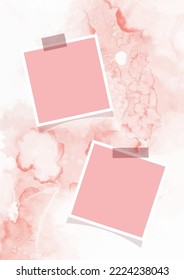 Detailed watercolour style template for social media story