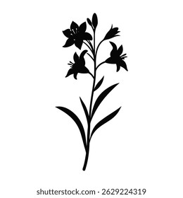 Detailed wild flower artwork drawn in a retro diary style, perfect for classic floral patterns and nature-based design.