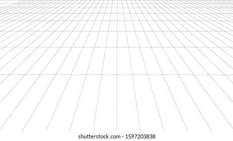 Detailed wireframe landscape. Abstract grid. 3D frame.