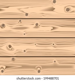 Detailed wooden background, realistic vector illustration.