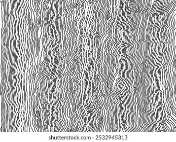Detailed wooden bark strip illustration. Liquid foam fluid aqua. Hand drawn background. 