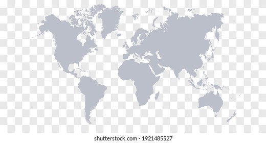 Detailed World Map with Countries stock illustration