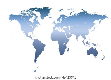 Detailed world map vectors