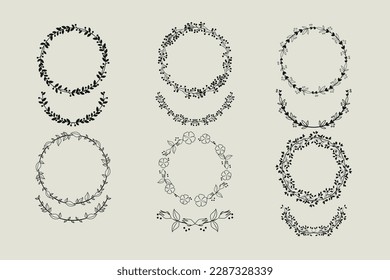 Detailed wreath and laurel vector Clipart