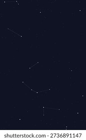 A detailed zodiac star map showcasing constellations and astrological symbols against a starry night sky backdrop.