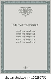Detailied frame with vintage elements