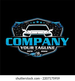 detailing car logo and car wash logo