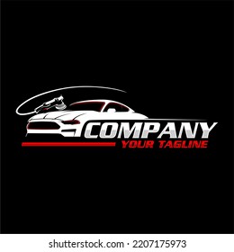 detailing car logo and car wash logo