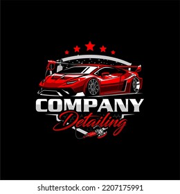 detailing car logo and car wash logo