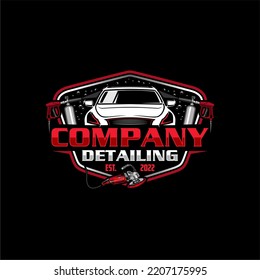 detailing car logo and car wash logo