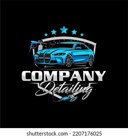 detailing car logo and car wash logo