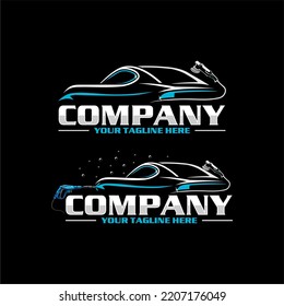 detailing car logo and car wash logo