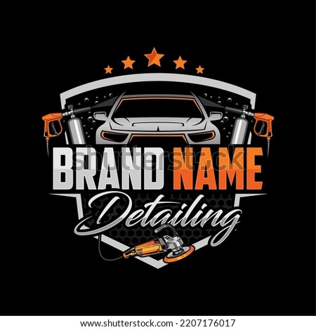 detailing car logo and car wash logo