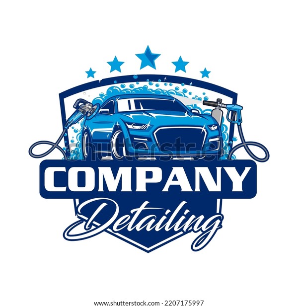 detailing car logo and car\
wash logo