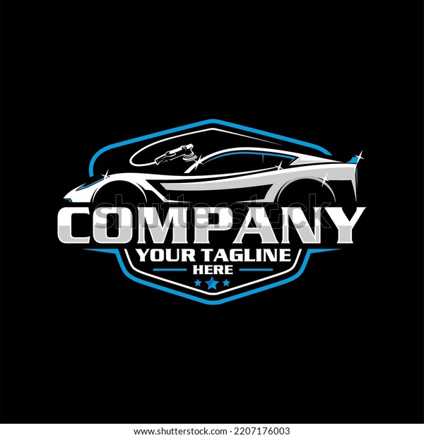 detailing car logo and car
wash logo