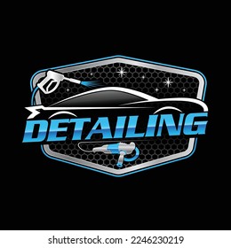 Detailing and Car wash logo design template