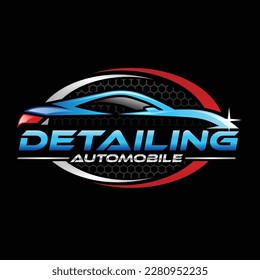 detailing and car wash logo design template