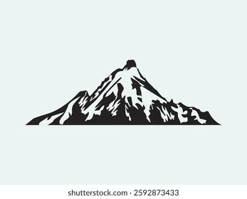 detailing mountain vector, free vector illustration art