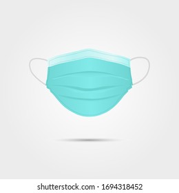 Details 3d with medical mask in isolated vector.