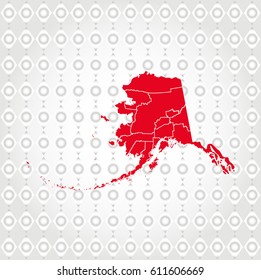 Details alaska map in Diamond background