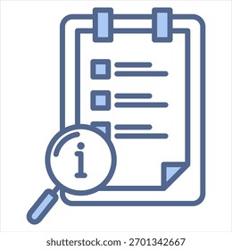 Details Blue Icon Vector Illustration