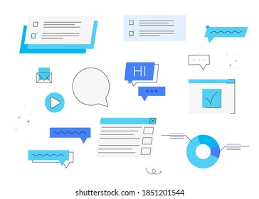 Details for design on white background vector illustration cartoon flat design modern style 