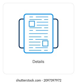 Details Or Document Icon Concept