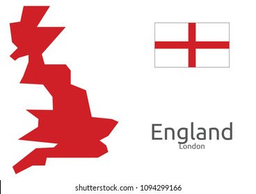 Details of England (Flag, Map, Capital)